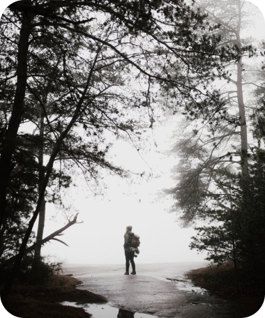 man and forest